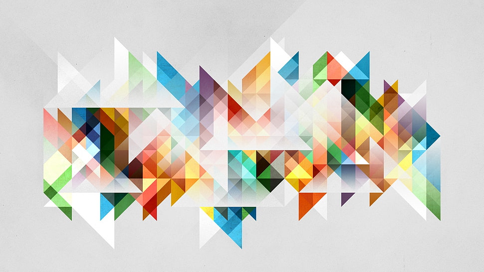 white, green, and blue digital wallpaper, abstract, geometry, artwork HD wallpaper