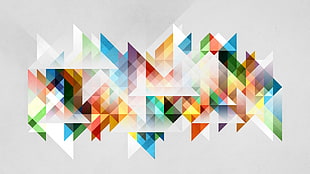 white, green, and blue digital wallpaper, abstract, geometry, artwork