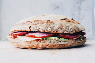 burger with meat and vegetable