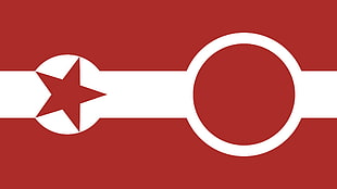 red and white star logo, minimalism, Mars, flag