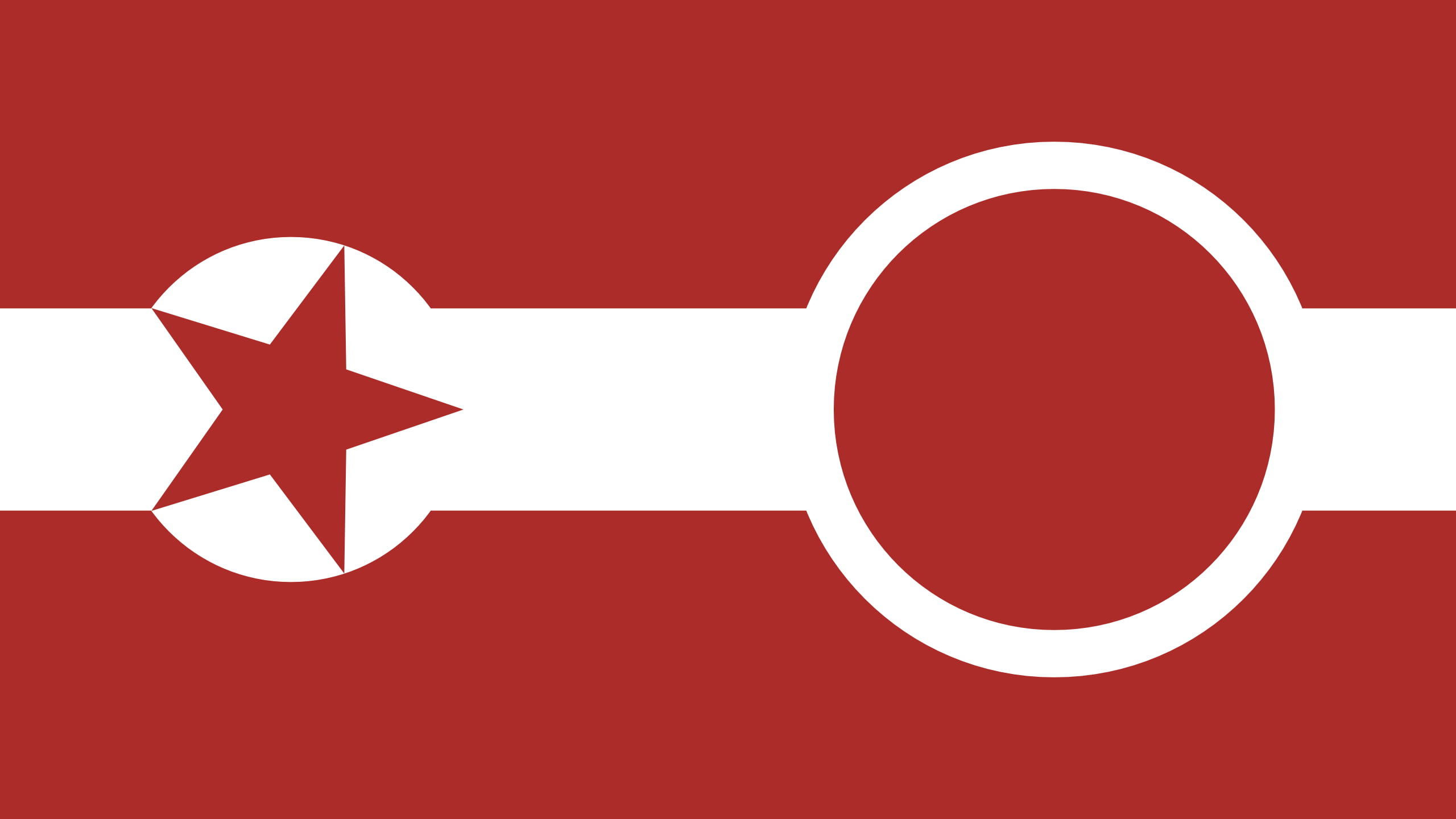 red and white star logo, minimalism, Mars, flag