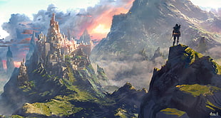Legend of Zelda digital wallpaper, artwork, fantasy art