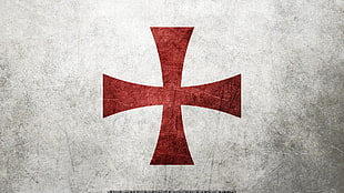 red cross logo, cross, knight, Templar, catholic HD wallpaper