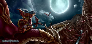 Fairytale wallpaper, Pixiv Fantasia, dragon, Wyvern
