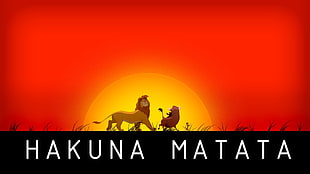 Hakuna Matata text overlay HD wallpaper