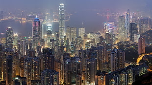 high-rise building wallpaper, city, cityscape, Hong Kong, China