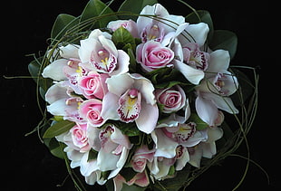 pink and white floral bouquet