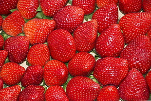 red strawberries, Strawberries, Berries, Ripe