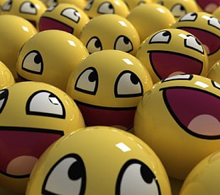 Emoji ball lot, happy HD wallpaper
