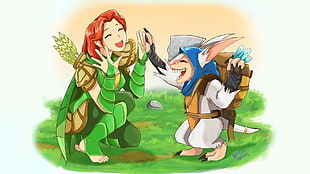 Meepo and Windranger doing high-5 HD wallpaper