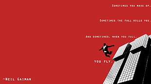 Neil Gaiman poster, typography, digital art HD wallpaper