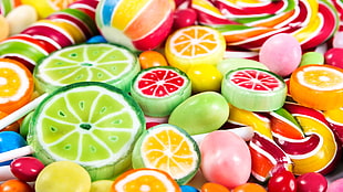 assorted sliced fruits candy