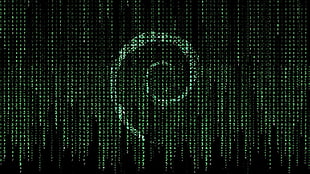 matrix digital wallpaper, Linux, Debian, The Matrix