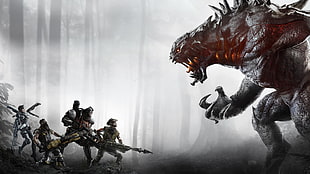 gray monster illustration, Evolve, video games HD wallpaper