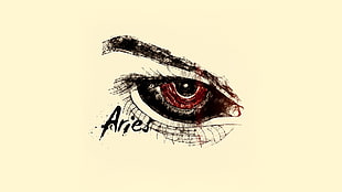 Aries illustration, red eyes