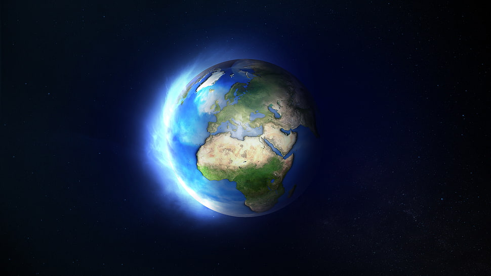 earth illustration, Earth, Planet, Space HD wallpaper