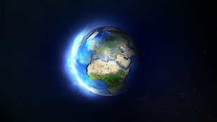 earth illustration, Earth, Planet, Space HD wallpaper