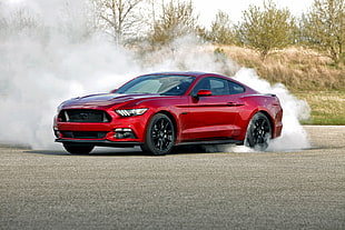 red Ford mustang