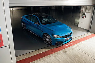 blue BMW coupe HD wallpaper