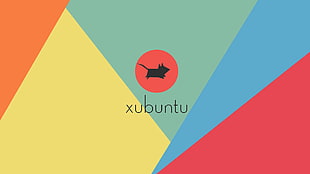 Xubuntu logo, Xfce, Xubuntu, Linux, material style HD wallpaper