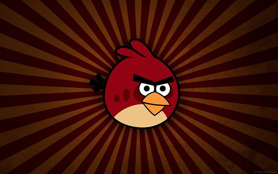 red Angry Bird wallpaper, Angry Birds, video games HD wallpaper