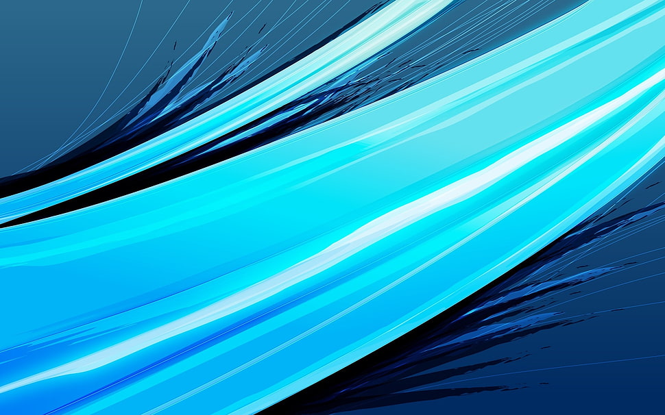 blue and white digital wallpaper HD wallpaper