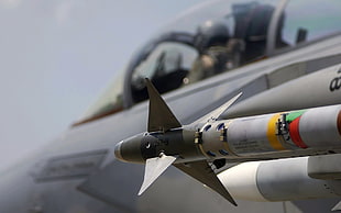 gray fighter jet missile, jets, F15 Eagle, AIM-9 Sidewinder