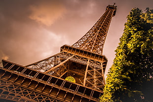 low angle photography Eiffel Tower, Paris, France HD wallpaper