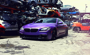 purple BMW 3-series sedan, car, BMW