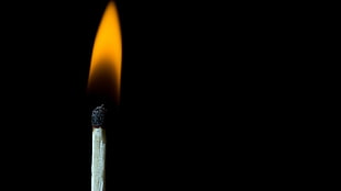 matchstick, matches, fire, black background HD wallpaper