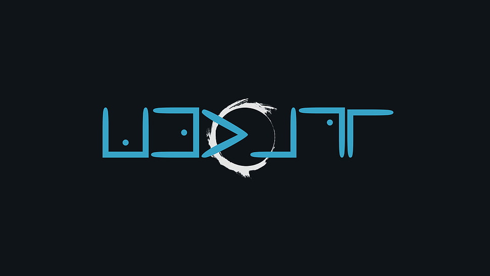 blue and white logo, blue, code, artwork HD wallpaper