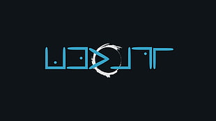 blue and white logo, blue, code, artwork