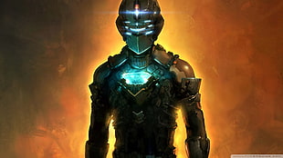 game digital wallpaper, Dead Space, Isaac Clarke, armor, space suit