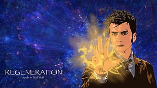 Regeneration, Doctor Who, Bad Wolf, David Tennant, Tenth Doctor HD wallpaper