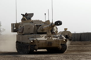 gray battle tank, tank, army, Paladin, military