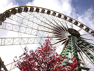 ferris wheel, Ferris wheel, Attraction, View from below