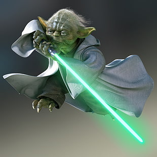 Star Wars Master Yoda digital wallpaper