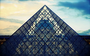 The Louvre, Louvre, museum, pyramid, Paris