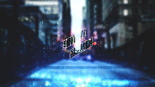 minimalism, rain, water drops, cityscape HD wallpaper