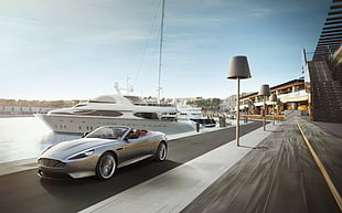 silver coupe, Aston Martin, Aston Martin DB9, car HD wallpaper