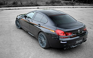 black sedan, G-Power, BMW, BMW M6 Gran Coupe, BMW M6 HD wallpaper