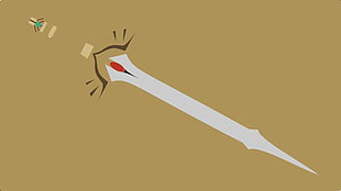 white, beige, and brown sword vector digital wallpaper, Fire Emblem