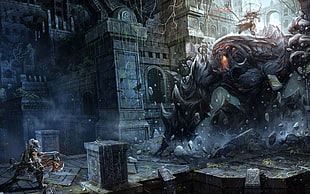 monster digital wallpaper, fantasy art, digital art, creature, Diablo III