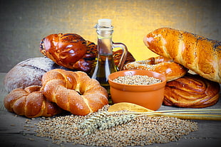 photo of breads HD wallpaper
