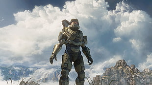 game application poster, Halo, video games, artwork, Halo 4