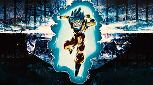 Dragon Ball Super Saiyan Blue Goku, Son Goku, Dragon Ball, Dragon Ball Z Kai, Vegeta HD wallpaper