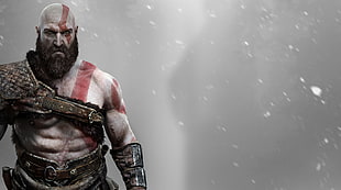 God of War Kratos digital wallpaper