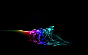 five assorted colored of 3D LED illustration HD wallpaper