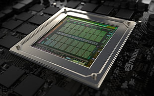NVIDIA computer processor turned on