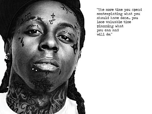 men's crew-neck shirt, Lil Wayne, men HD wallpaper